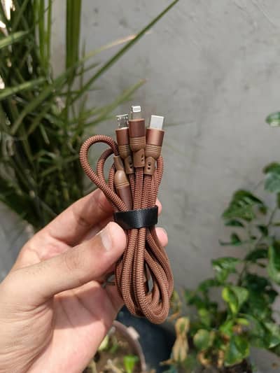 Durcord 3-in-1 Fast Charging Cable (100W) cable for iPhone, Android