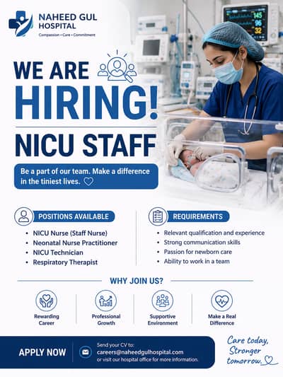 Nursing Staff Required | Naheed Gul Hospital