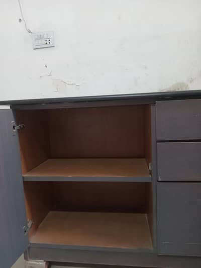 wooden counter