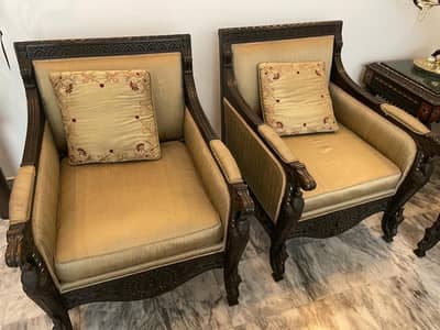 Five seater sofa set with a centre table and two side tables