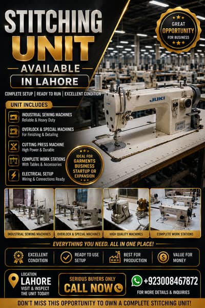 Shoes Stitching Unit and Shoes Upper Manufacturing complete Setup