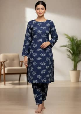 women unstitched 2 pc set