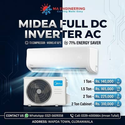 Midea extreme 1.5Ton & 2 Ton cabinet