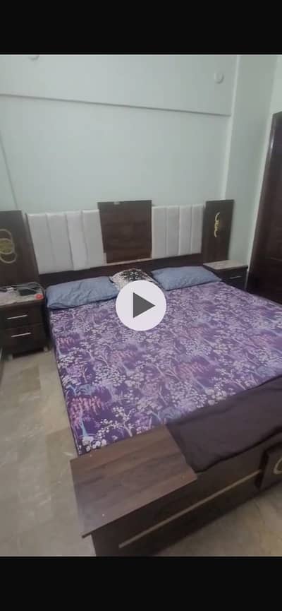 bed with mattress