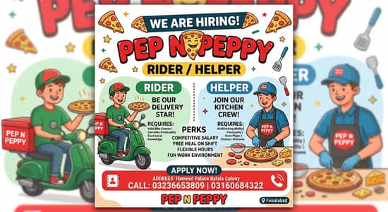 pizza rider/helper