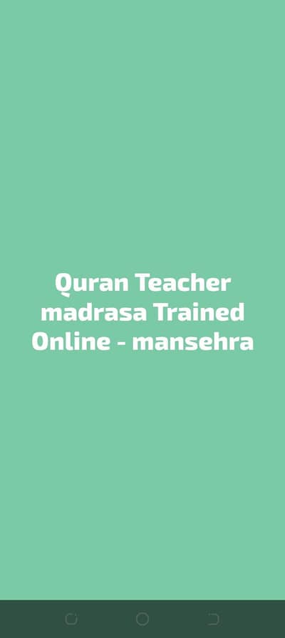 Female  Quran And Qaida Teacher _Madrasa Trained _online