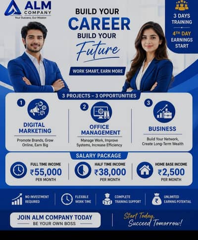 Hiring male and female staff for online and office work