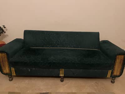 Sofa bed with tables