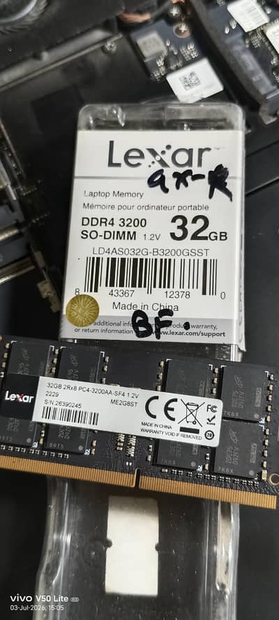 Lexar 32GB DDR4 Laptop Ram 32MHz