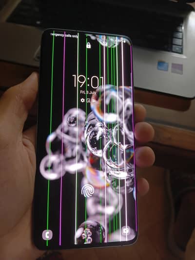 s20 plus PTA approved (GREEN LINES AND BACK GLASS CRACK)