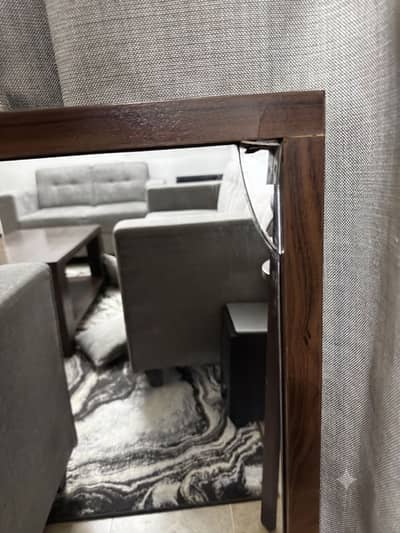 3ft Length Wall-Mounted Lasani Dresser with Mirror and Drawer