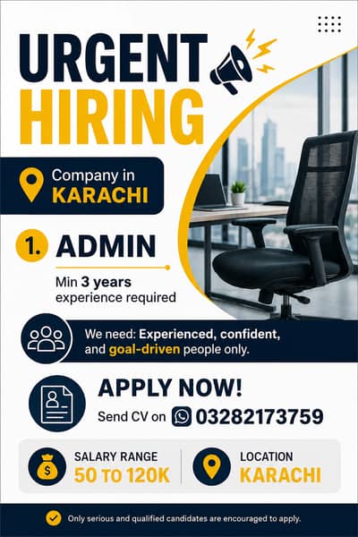 ADMIN MANAGER Required urgent