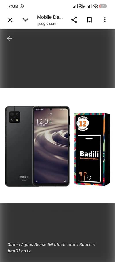 Sharp Aquos Sense 5 g