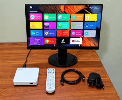 UNLOCKED PTCL Android TV Box YouTube Netflix , Remote + HDMI + Adapter