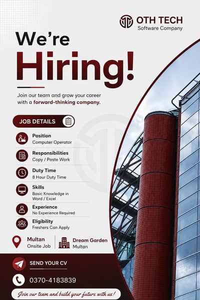 Urgent Hiring – Computer Operator
