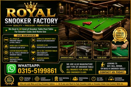 Snooker Table For Sale 6/12 | Pool Table |Snooker Club Setup|