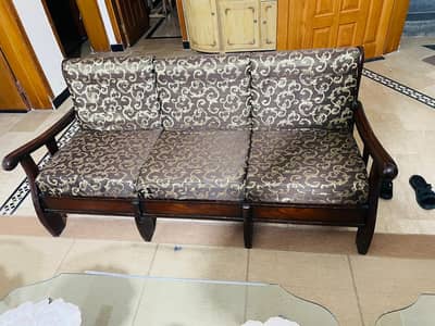 Solid Wood Sheesham - 5 Seater Sofa + 2 Chairs for Sale