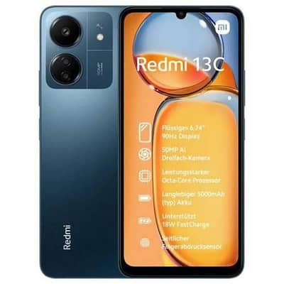 redmi 13c set and charger 6/128 dual sim pta approved