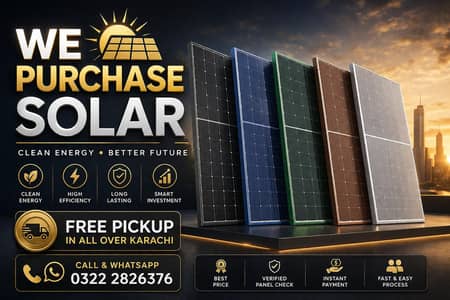 we Purchase All Types of Solar panels. *Best Prices. *Free pickup . *