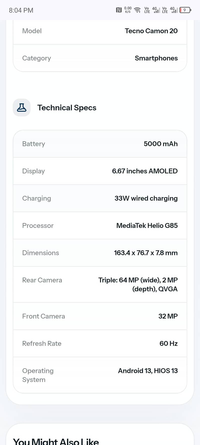 Tecno CAMON 20 Pro 1