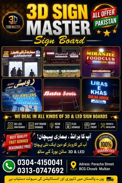 3D Sign Board