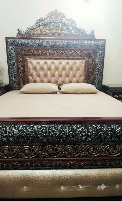 Moving out sale: King size bed+2 side tables+Dressing table+Showcase