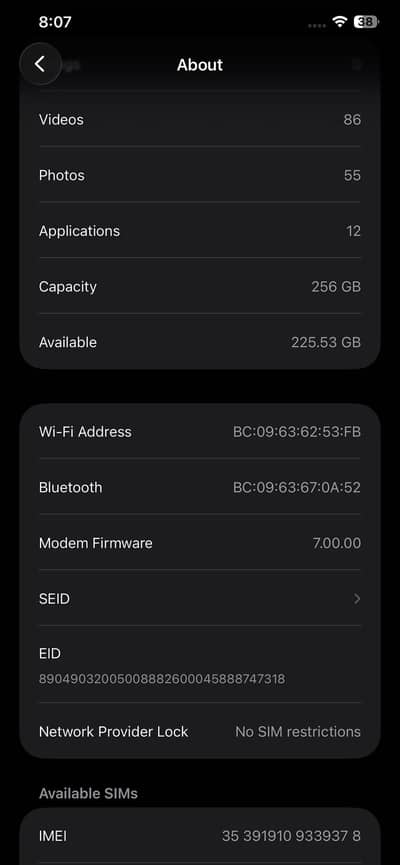 iPhone 11 Pro Max non pta. Ha 256 gp ha srif Barry change ha