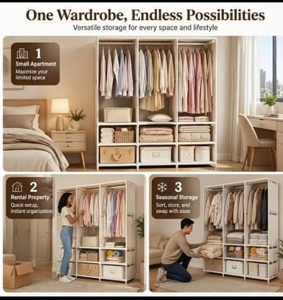 "2 Portable Wardrobe for Sale  brand new 70% Discount