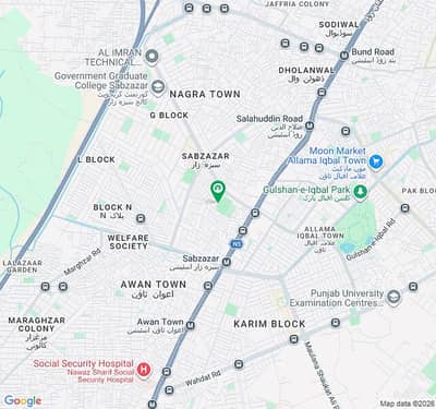 1 Kanal Semi Commercial Plot Main Boulevard For Sale In Sabzazar Society H Block