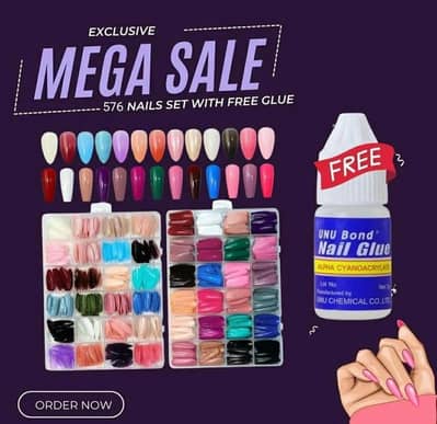 576 PCs multiple color nails