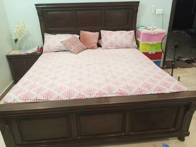 Original sheesham wood king size bed