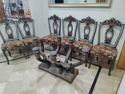 6 Pcs Dining Table Chinoti Making For Sale