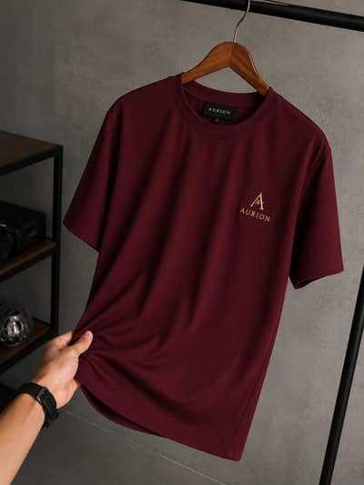 Aurion Premium Plain T-Shirt for Men | Soft Fabric | New