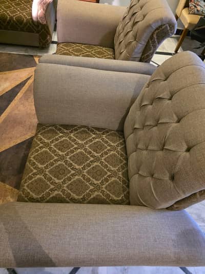 5 seater sofa set with 2 center tables