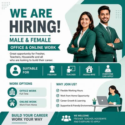 we are hiring male and female  and work from home