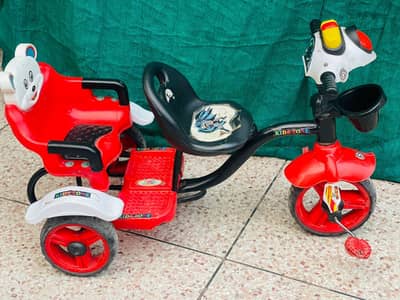 Double Seat Baby Tricycle With Music & Lights