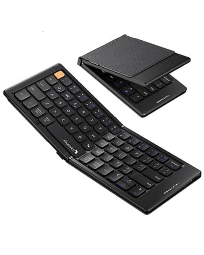 Foldable Compact Bluetooth Keyboard Rechargeable