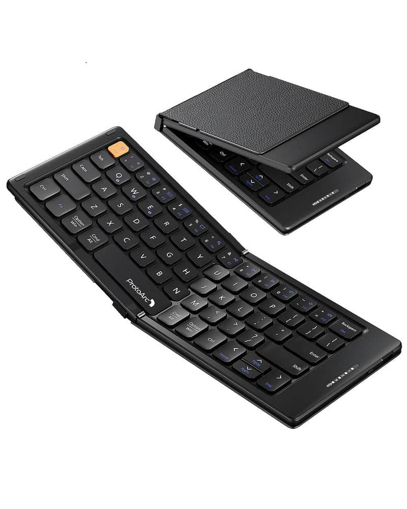 Foldable Compact Bluetooth Keyboard Rechargeable 0