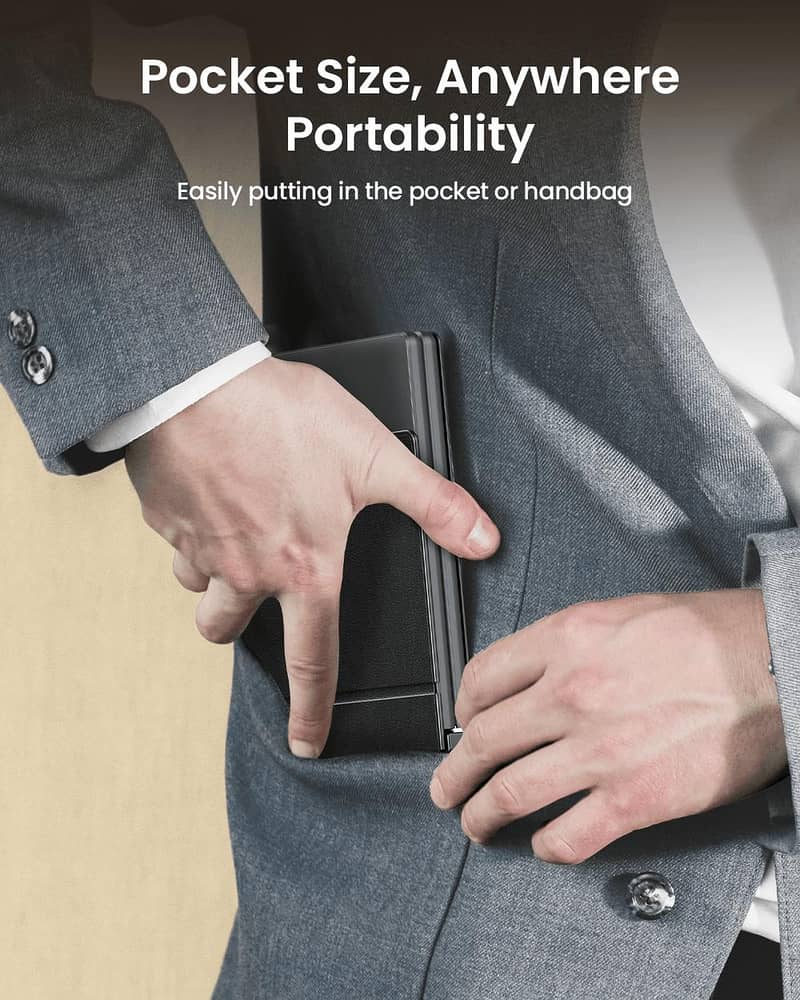 Foldable Compact Bluetooth Keyboard Rechargeable 8