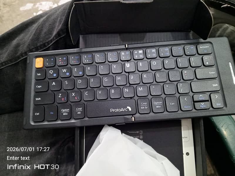 Foldable Compact Bluetooth Keyboard Rechargeable 14