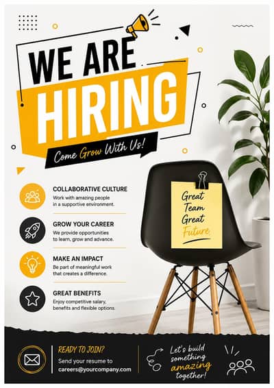 we are hiring male and female