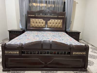 Wooden king bed