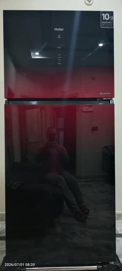 haier inverter glass door