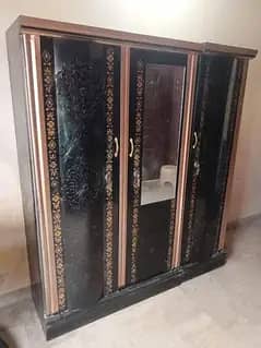 Iron Cupboard ( Almari 3 Doors), King Size Master Bed & Dura Mattress.