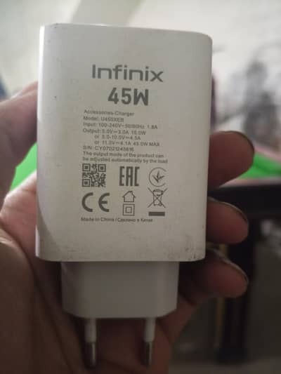 Infinix hot 60i 45 wat original charger for sale