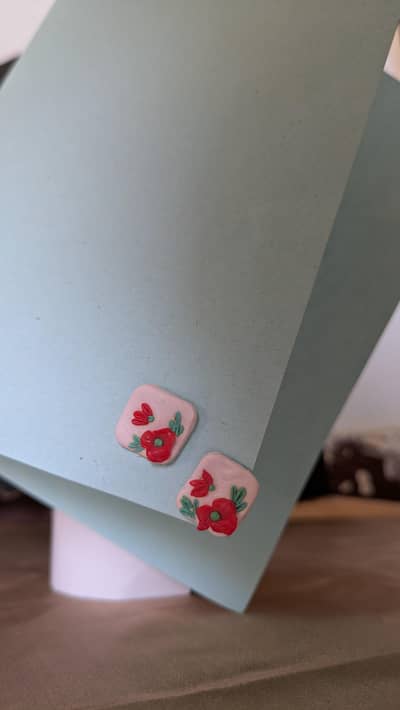 beautiful clay earrings