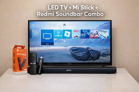 Samsung 40" LED TV + Mi TV Stick + Redmi Sound Bar