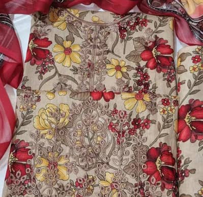 brand new 3pc embroidered lawn suits