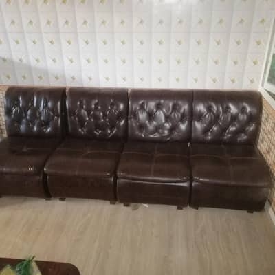 ofice leather sofa sitting 5 seets
