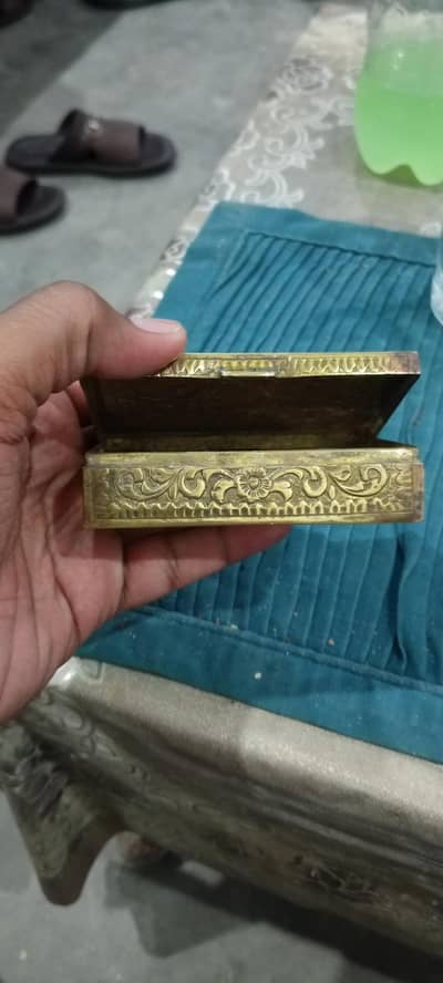 antique Box by gold metal